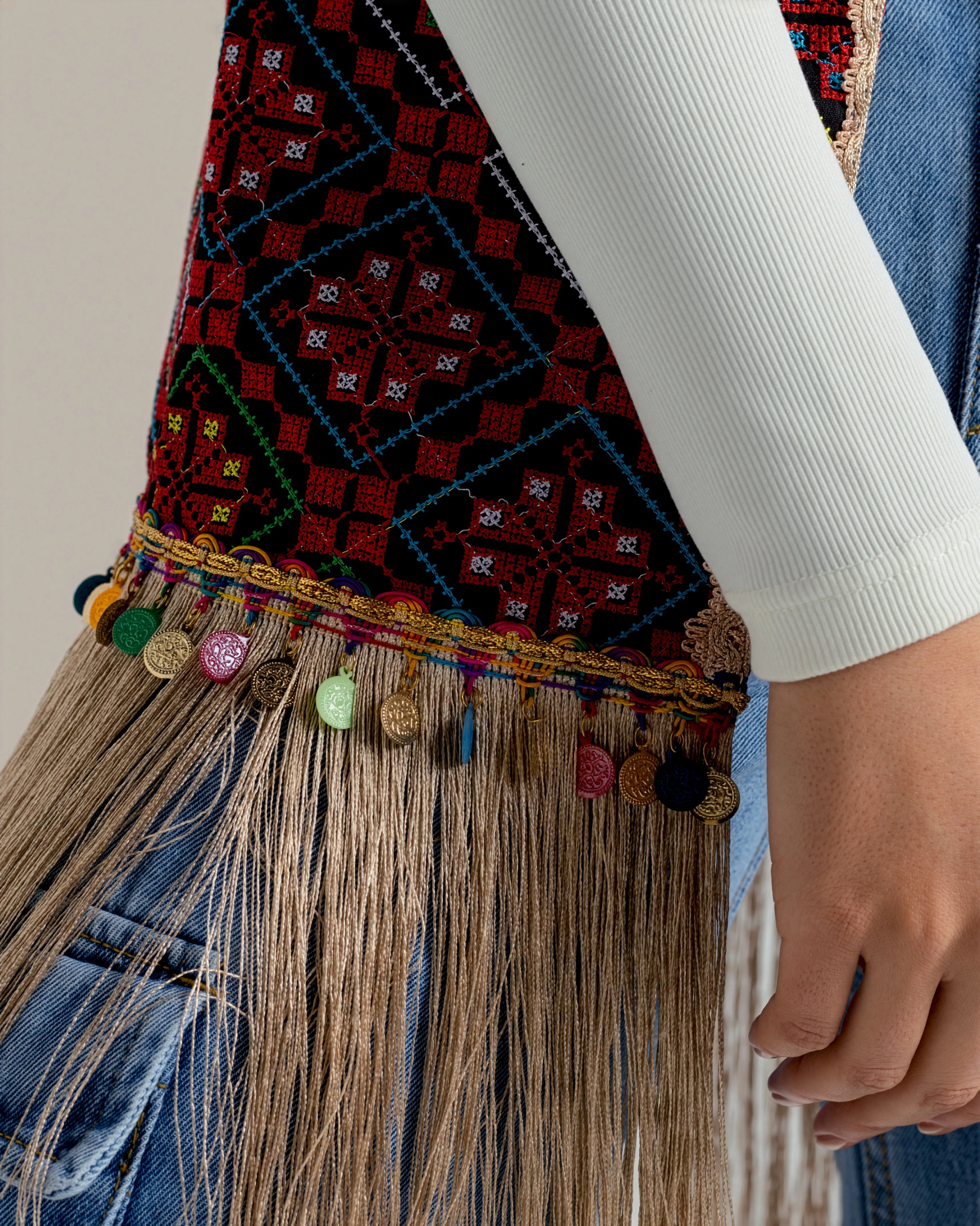 Sinai Fringe Vest — Longline