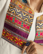 Indira Linen Jacket — Folk Edition