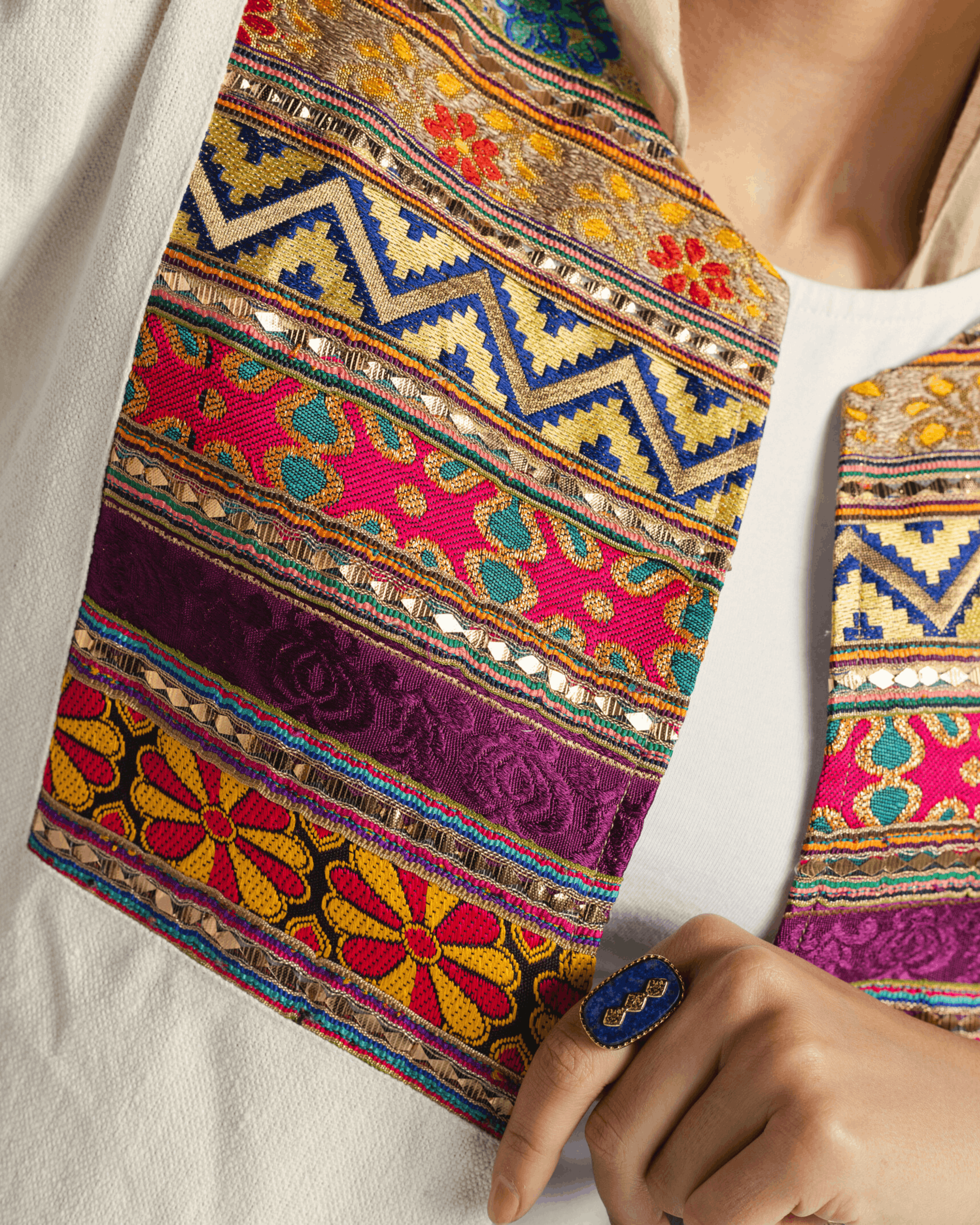 Indira Linen Jacket — Folk Edition