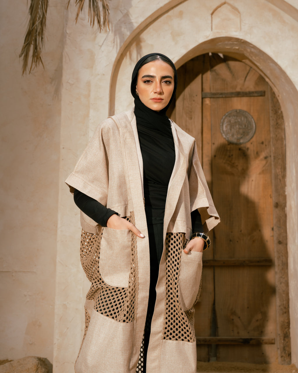 The Eclipse Cape — Sandstone Linen Edition