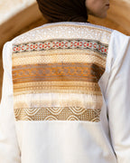 Indira Linen Jacket — Ivory Gold Edition