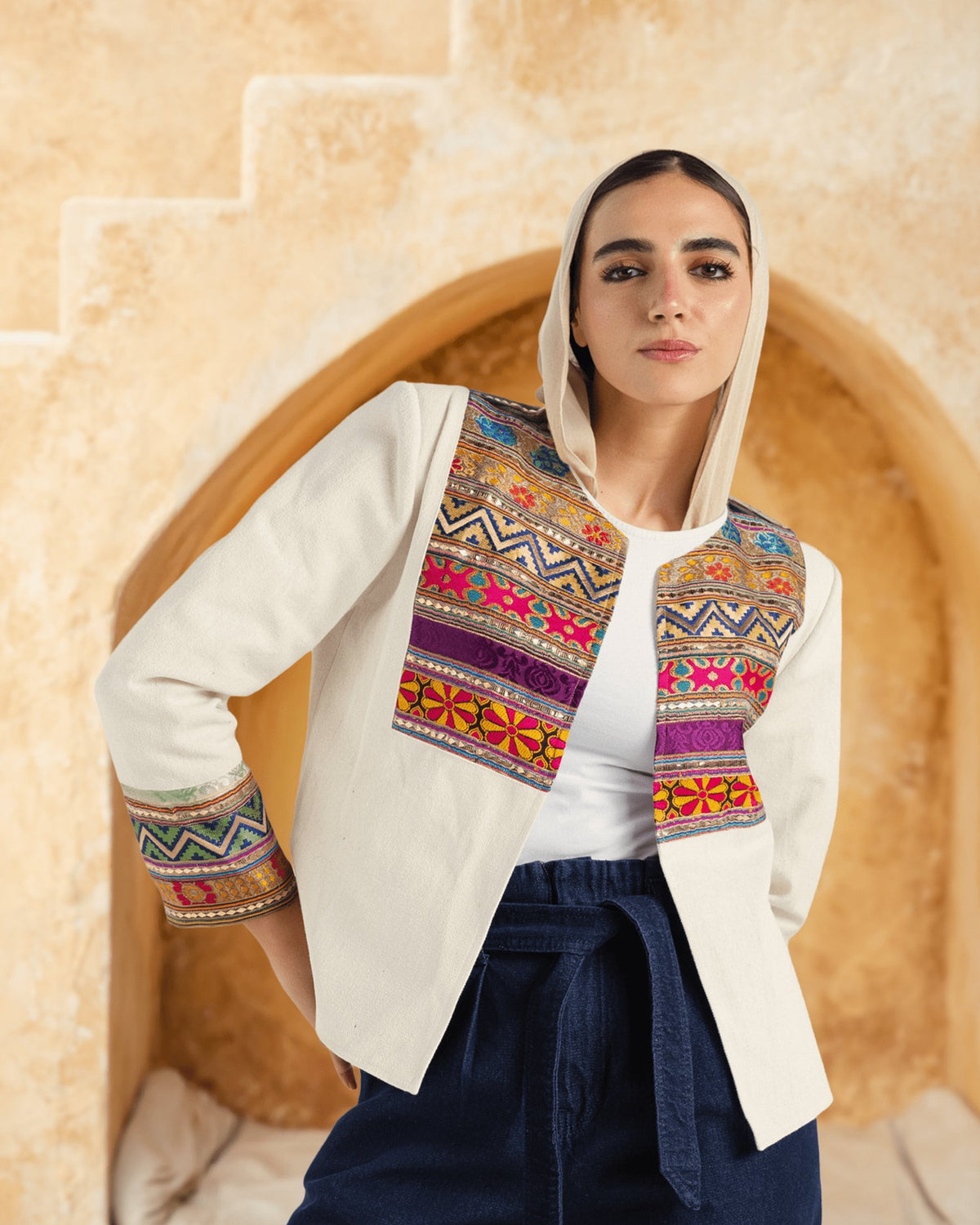 Indira Linen Jacket — Folk Edition